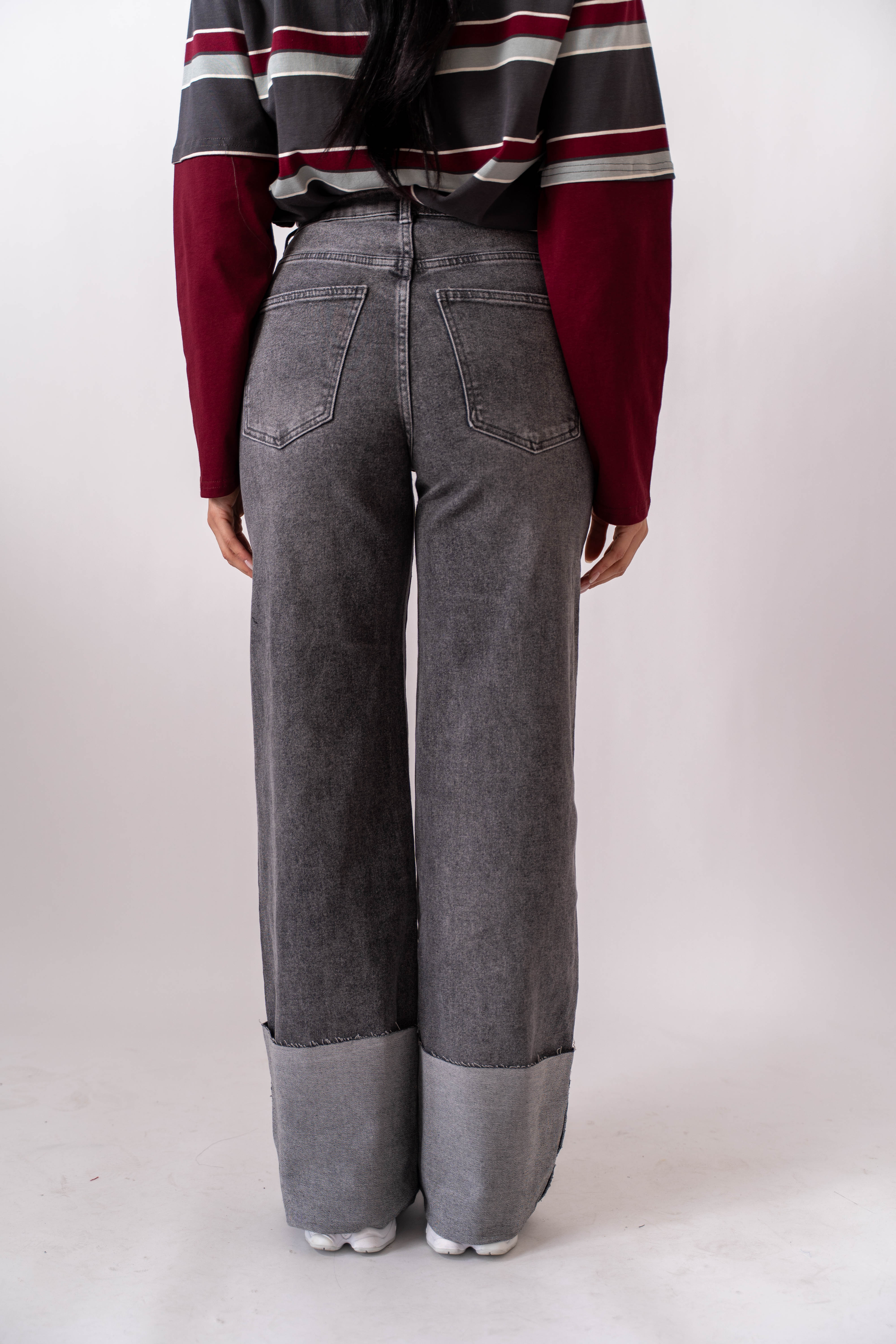 Jeans Wide Baggy Grigio - Image 3